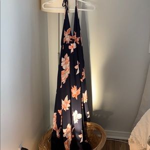 Long open back dress